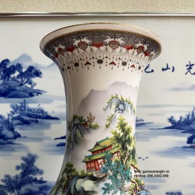 Bình họa tiết Nhân Sơn Trang